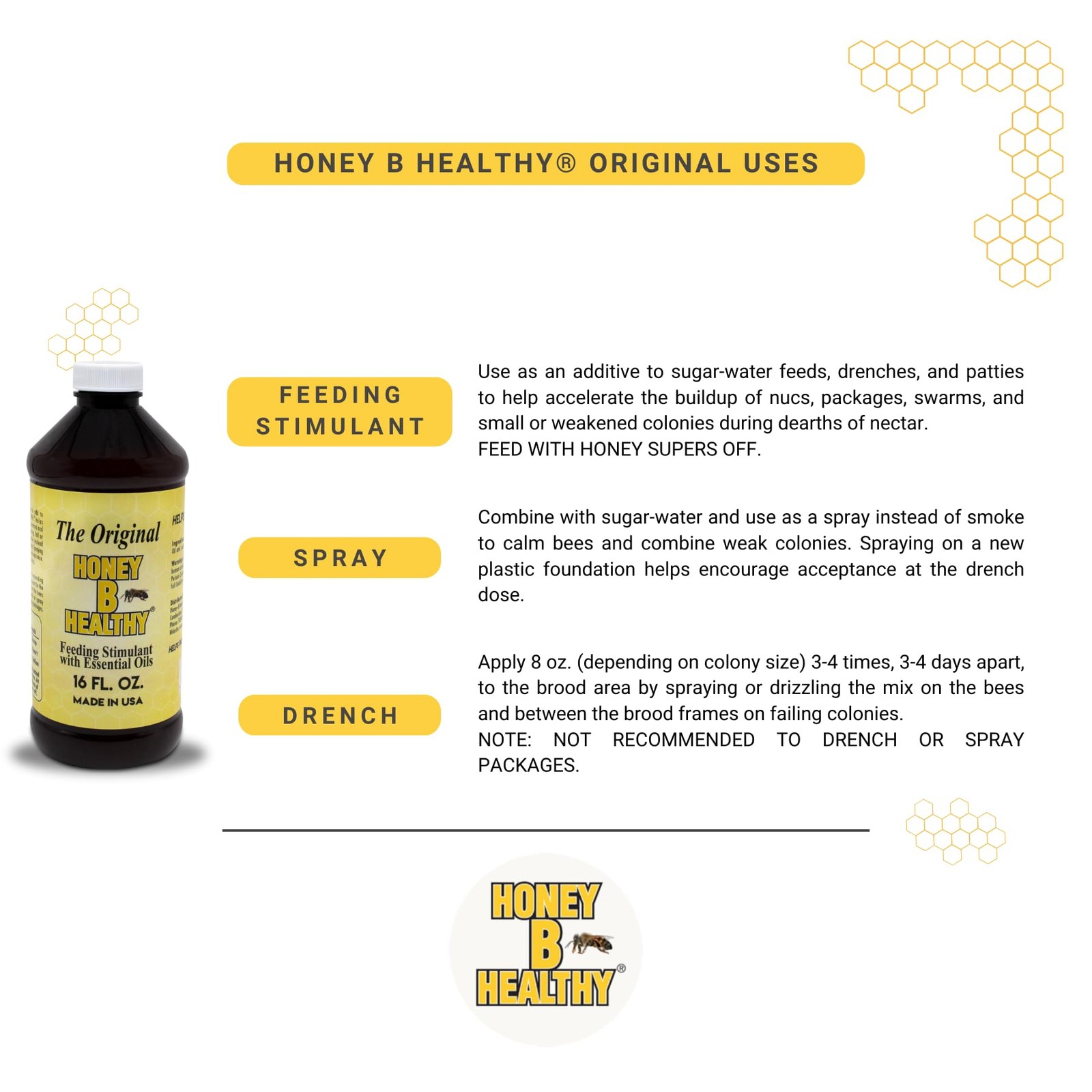Honey B Healthy Original 16 oz. Bottle Feeding Stimulant with Essential Oils