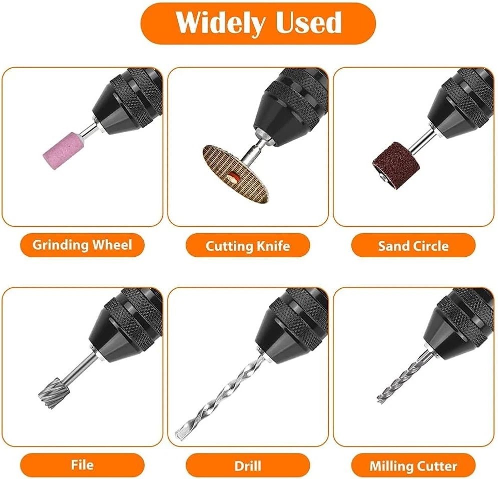 2x Keyless Chuck Conversion 1/4″ Hex Shank Adapter Drill Bit Quick Change Driver