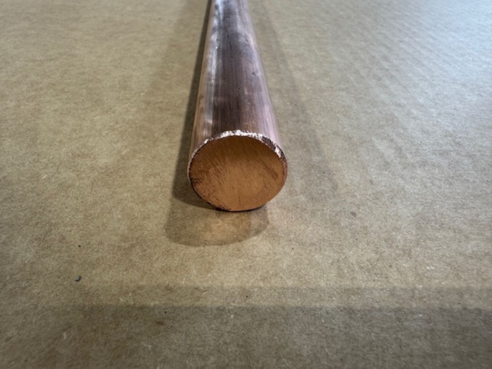 1″ Diameter Copper Rod x 6 Inches Long