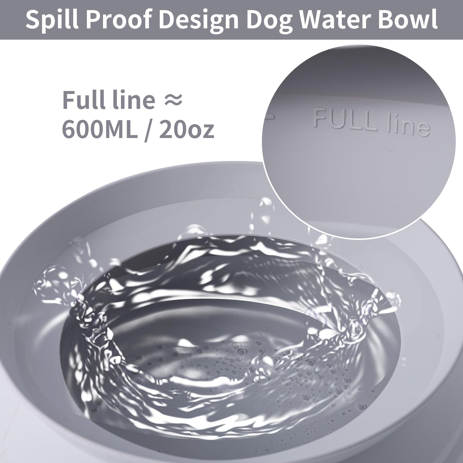 Slson Spill Proof Dog Water Bowl For Carscollapsible No Splash Dog Travel Bowls