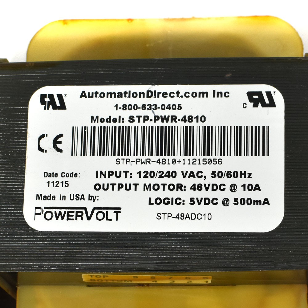 AutomationDirect STP-PWR-4810 48VDC 10A Linear Power Supply 120/240 VAC Input