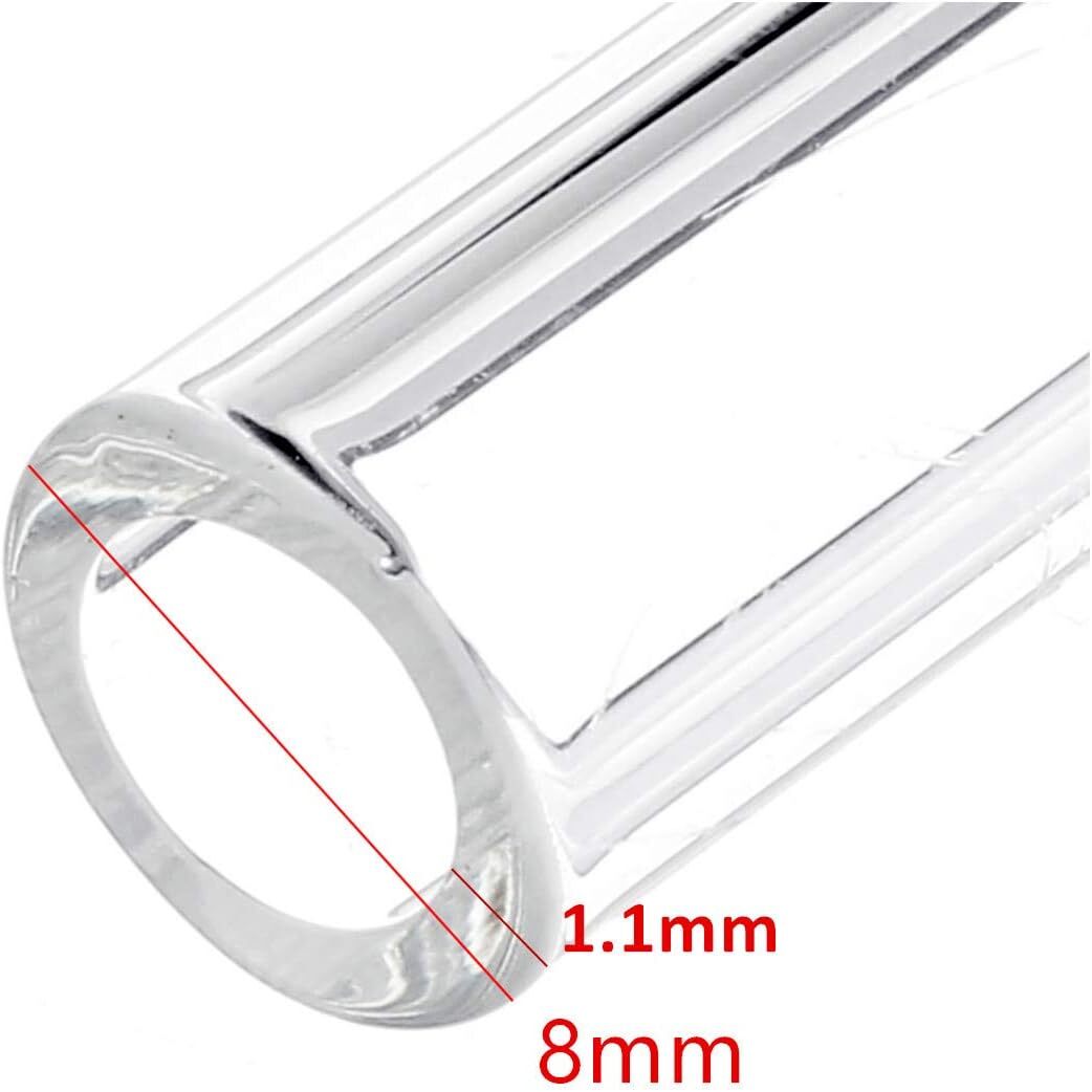 12pcs 8mm OD Pyrex Glass Tubes Borosilicate Glass Blowing Tubing Clear 12 ” Long
