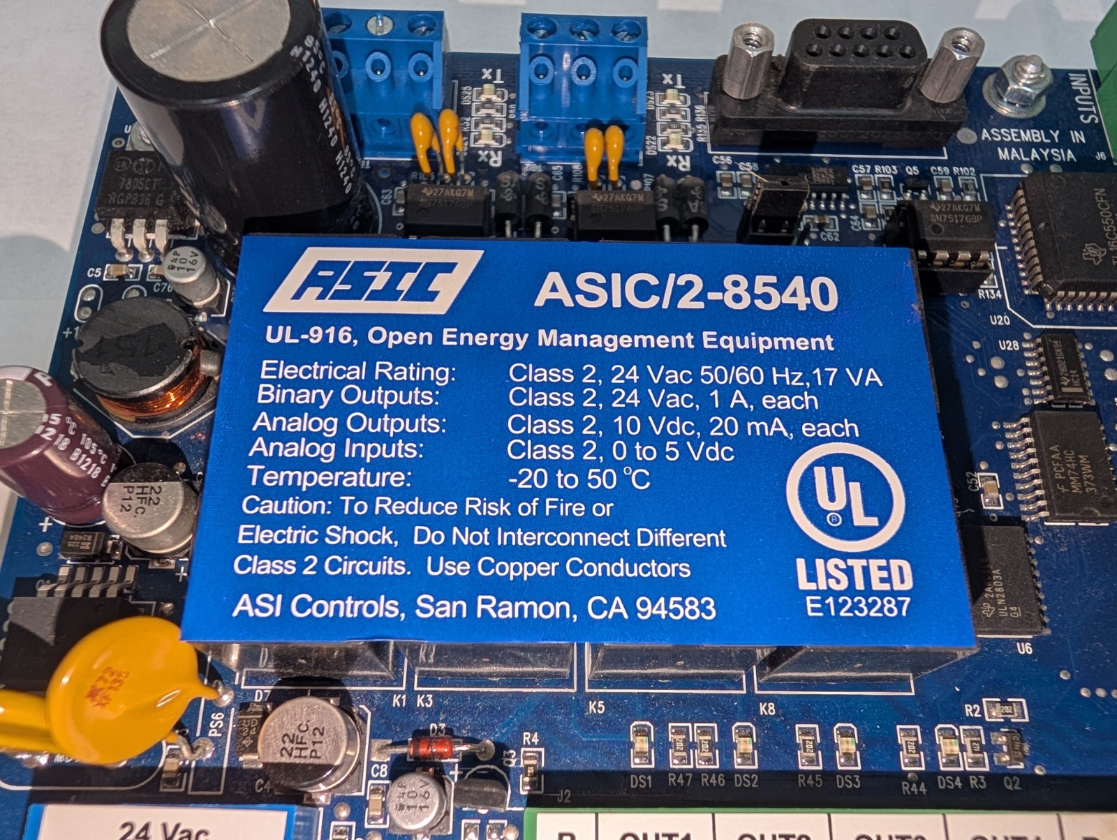 PLC (ASI CONTROLS ASIC/2-8540) PROGRAMMABLE CONTROLLER W/ MOUNTING BRACKET