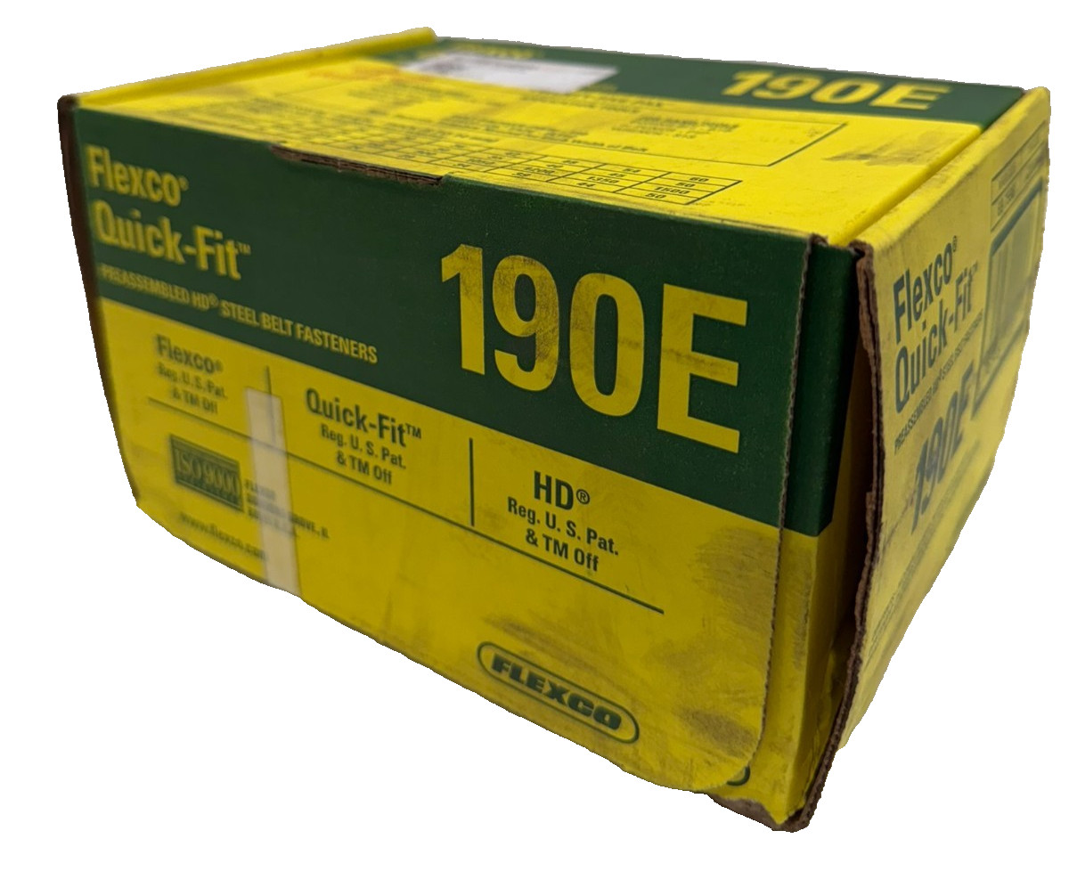 NEW 25 COUNT FLEXCO QUICK-FIT 190E BELT FASTENERS