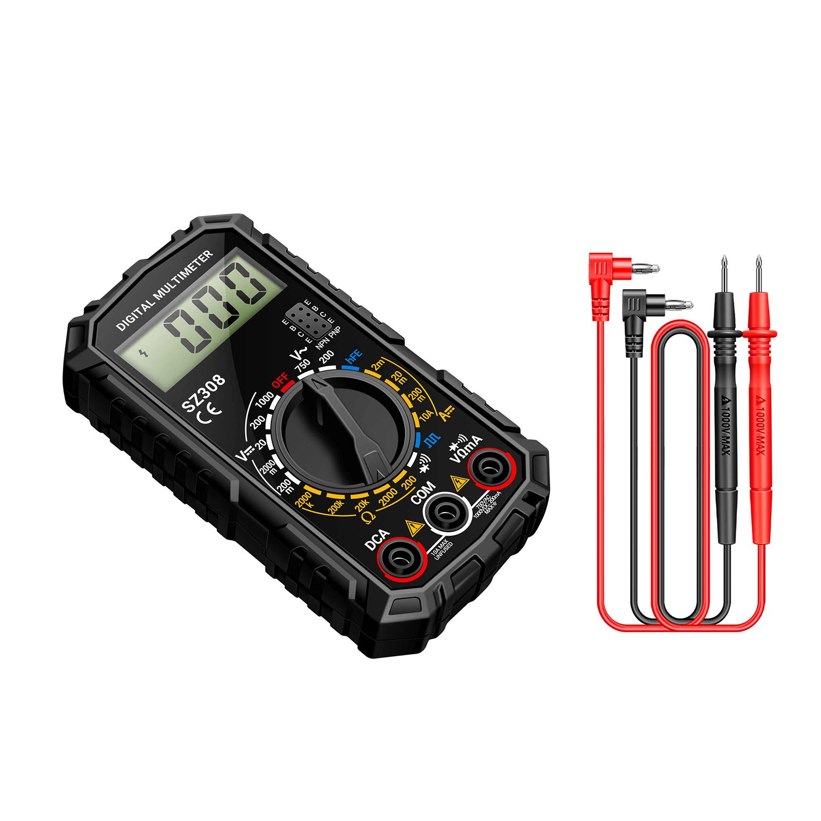 Auto Manual Multimeter for DC AC Voltage Current Resistance Diode Wave Output