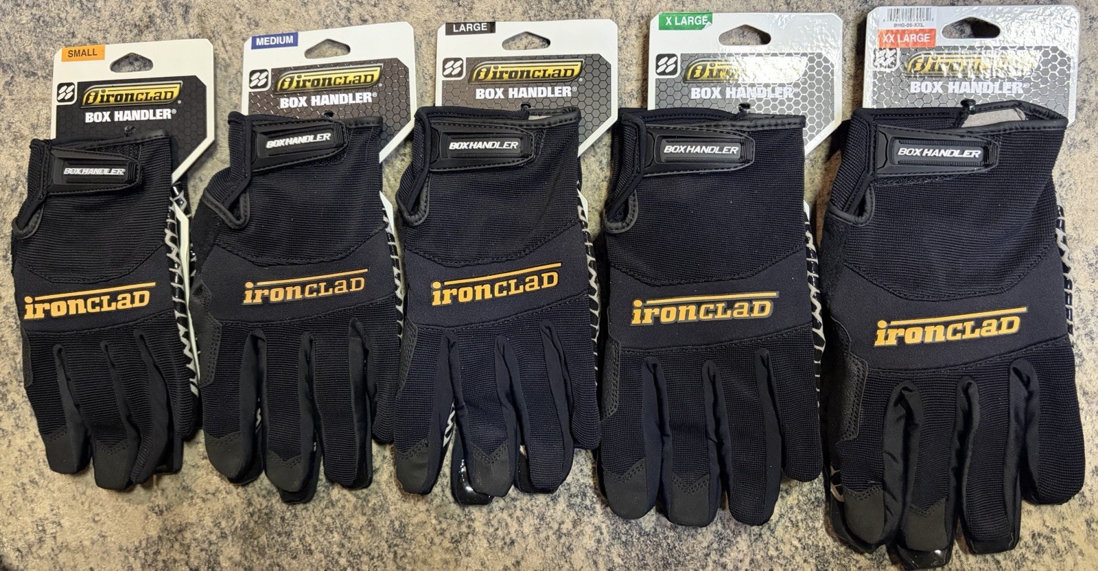 Ironclad Box Handler Gloves Lot Of 17 Pairs Mixed Sizes S M L XL XXL (NEW)