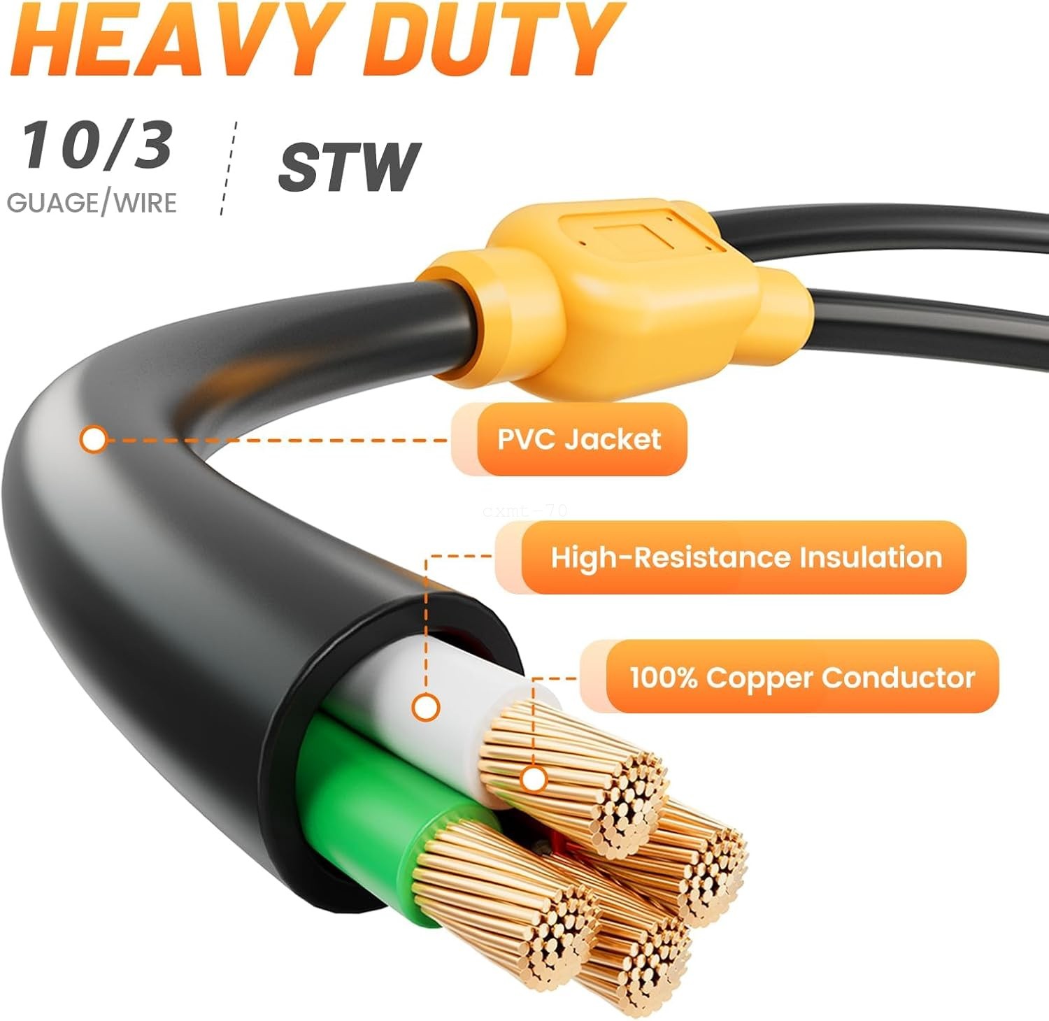 RV Generator Power Distribution Cord NEMA TT-30P to 3X 5-15R/5-20R Triple Outlet