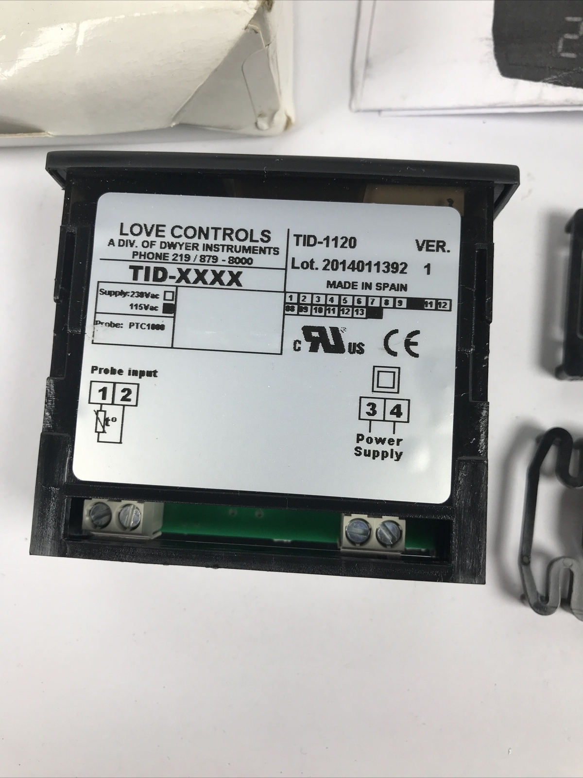 Love Tid-1120 Temperature/Process Indicator °C Ptc Thermistor Input 110v Control
