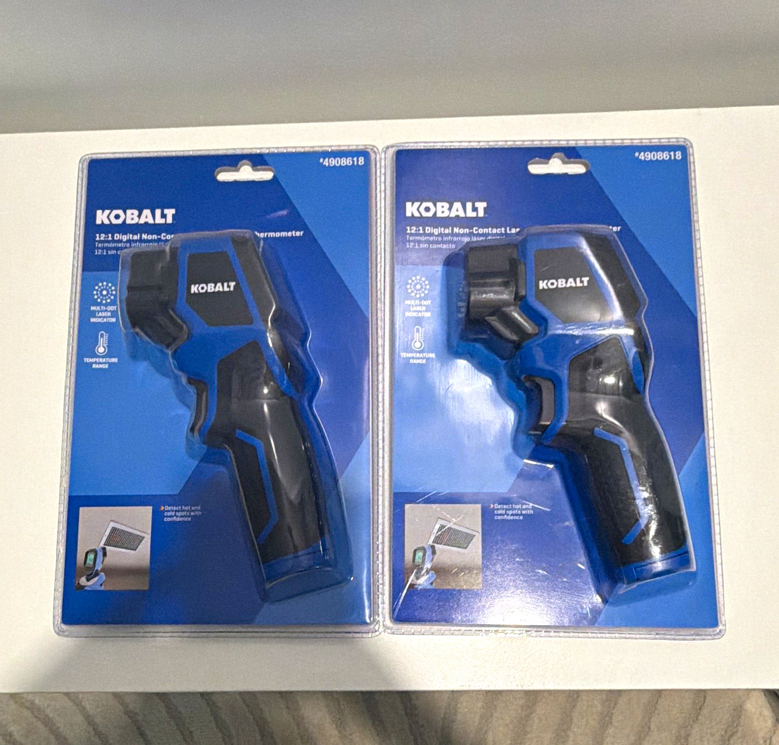 2 box KOBALT 12:1 Digital Non-Contact Laser Infrared Thermometer -58°F to 1022°F