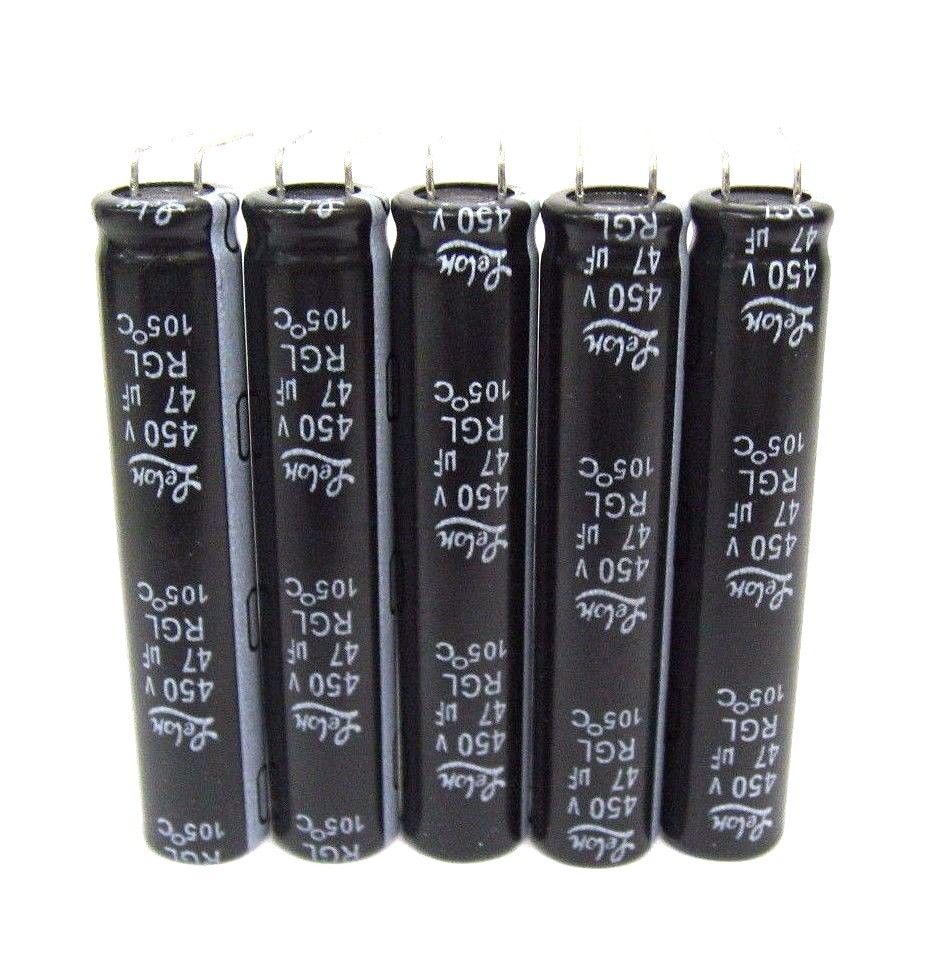 47uF 450V (5x) Electrolytic Capacitors 450V 47uF Volume 10×50 mm