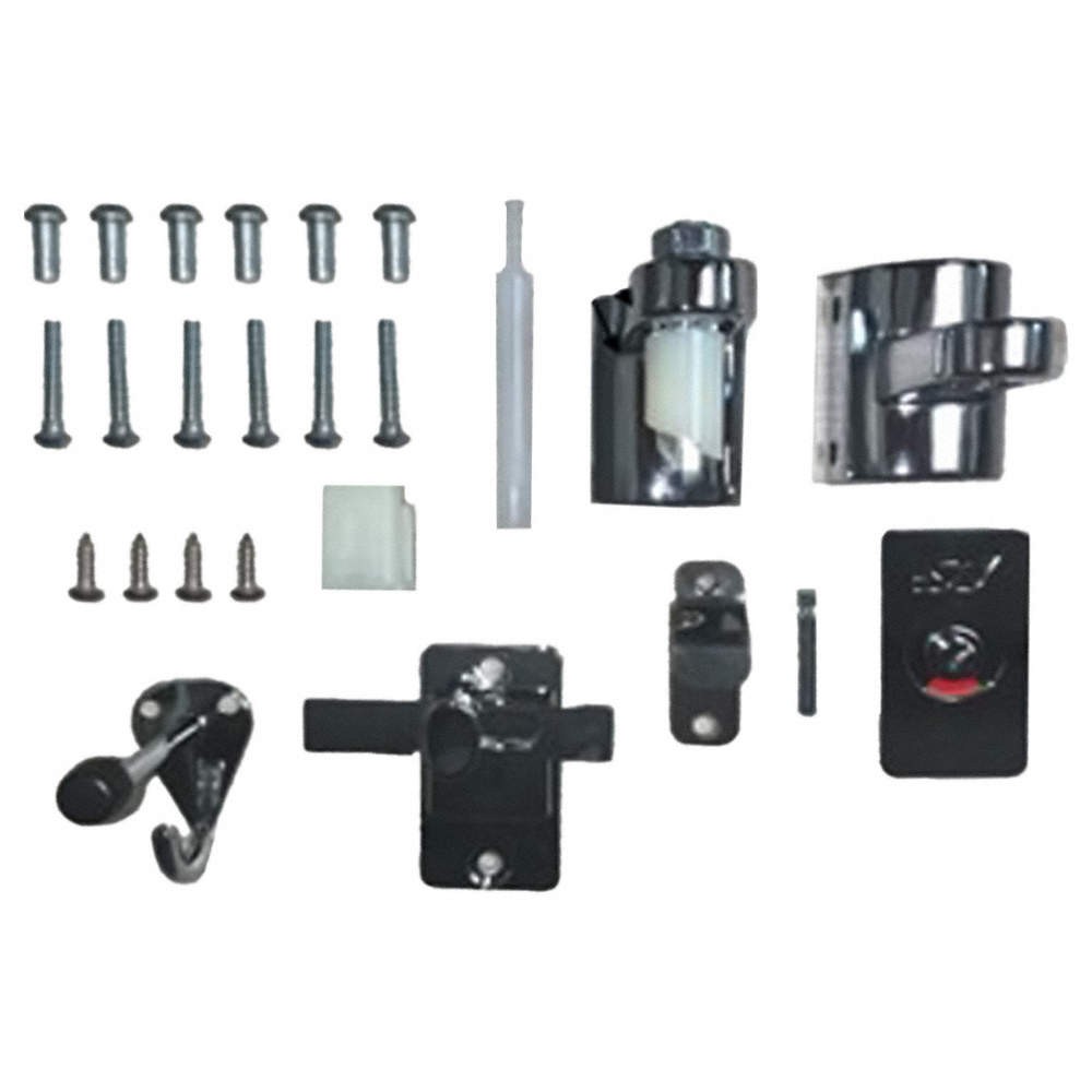 ASI GLOBAL PARTITIONS Door Hardware Kit,Zinc,Chrome Plated 800U68