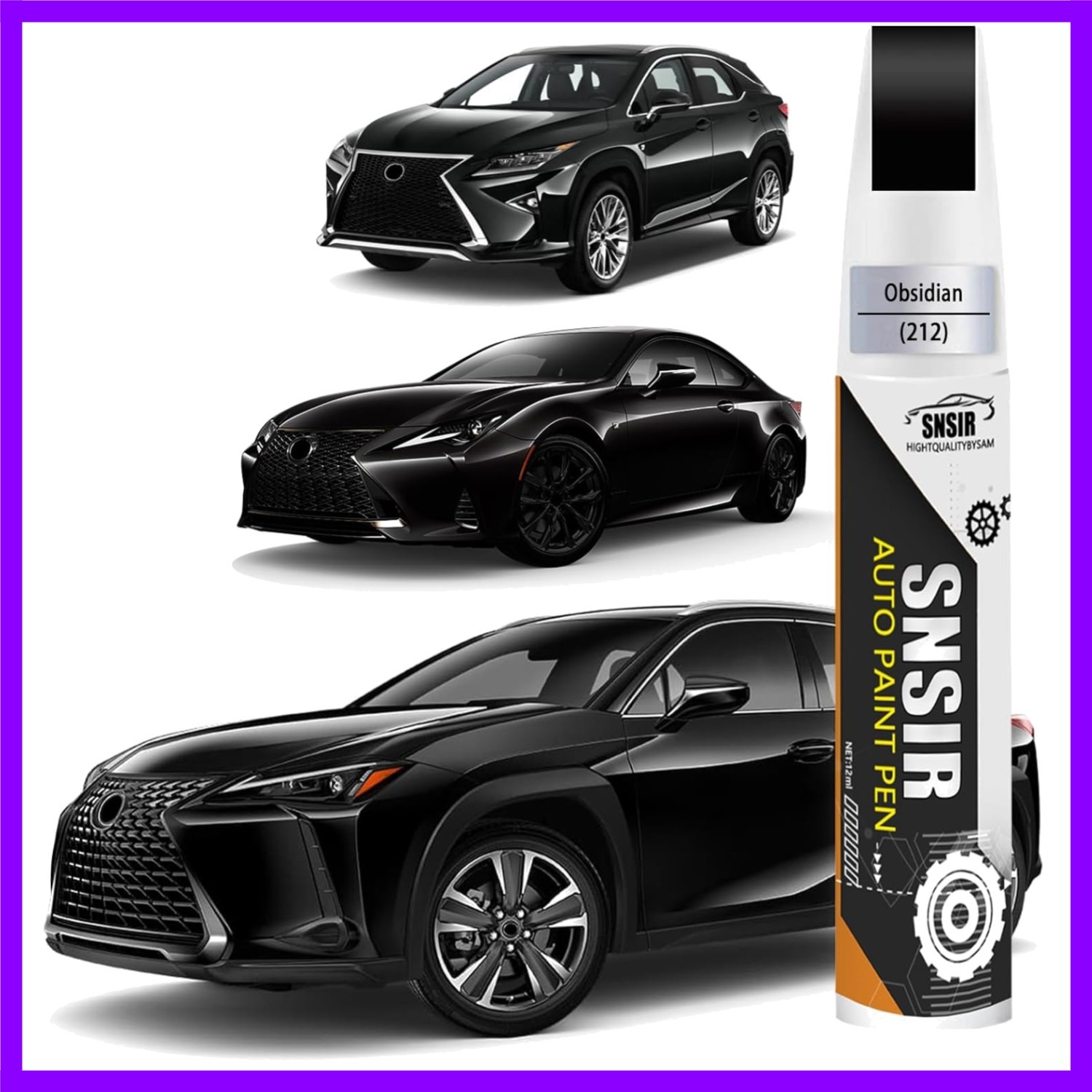 Car Touch Up Paint 212 Obsidian Compatible Lexus Paint Pen Scratch Repair