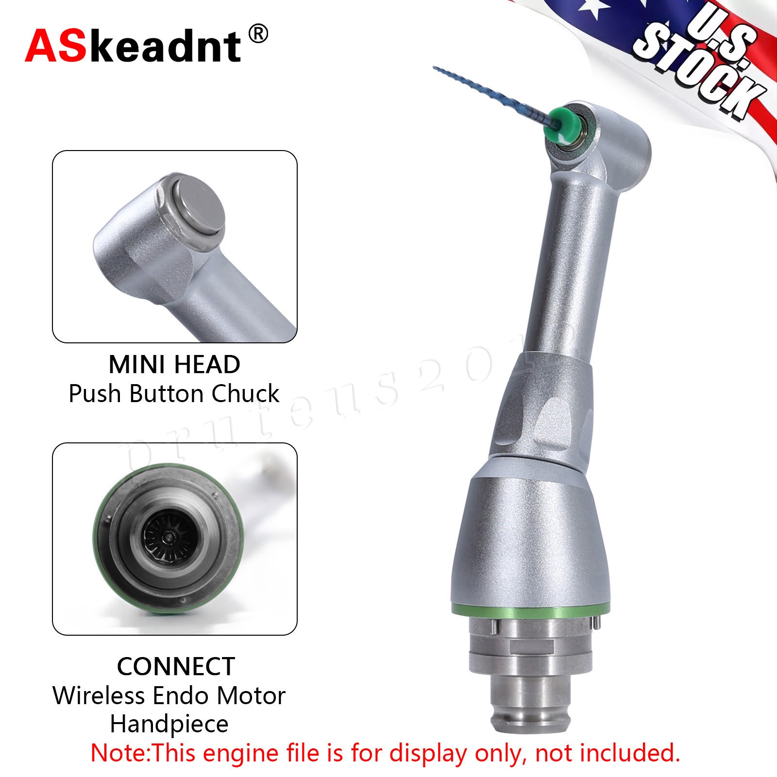 Dental 16:1 Reduction Contra Angle Head For Endo Motor Handpiece