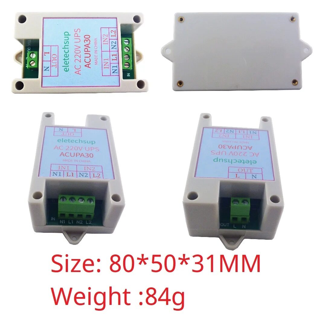 30A AC 110V 220V UPS module 50 60HZ backup power board power outage switc