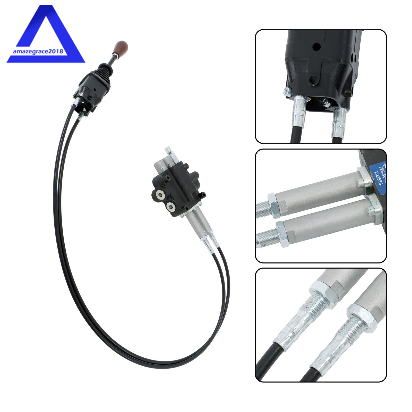 2 Spool Remote Control Valve Kit 80lpm/ 21gpm + Joystick + Cable 25MPa