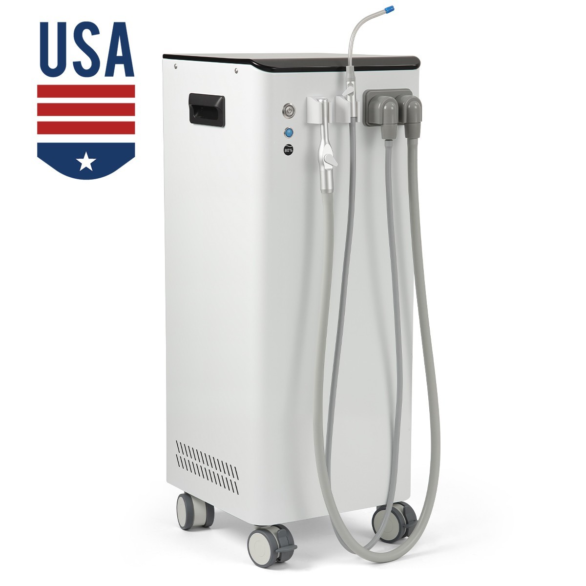Portable Dental Mobile Suction Unit System Negative Pressure Pump High Volume