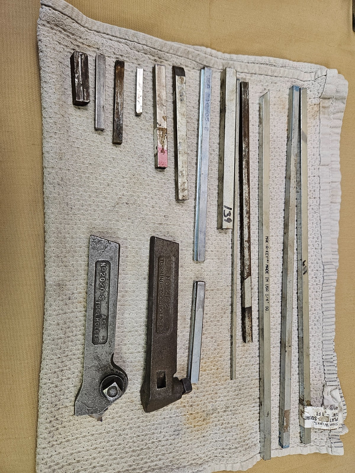 Variety lathe tool holders & tool steel Ace No 2020-S & Craftsman No 2192