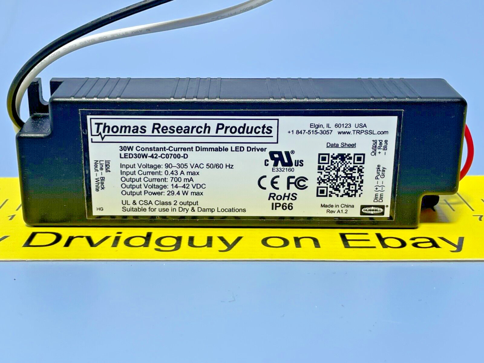 Thomas Research LED30W-42-C0700-D 30W Constant-Current Dimmable LED Driver