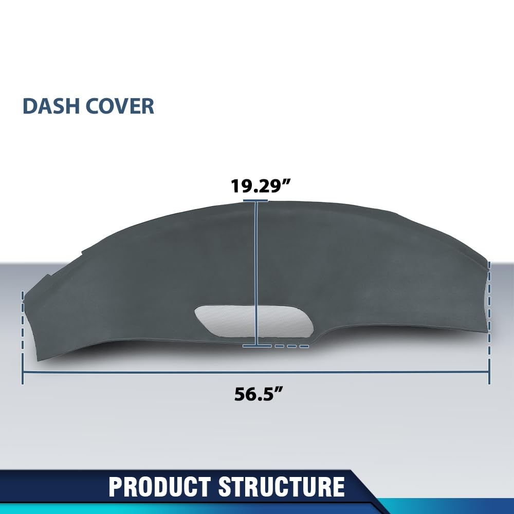 TPE Dash Cover for Firebird 1993-1996 Dark Gray Instrument Panel