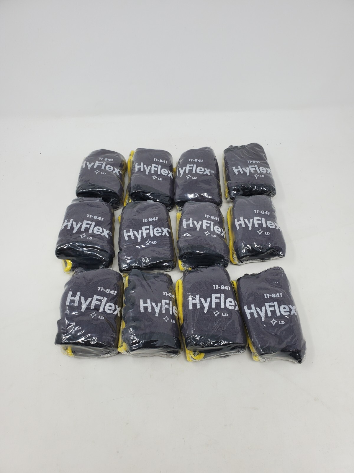 12 pairs Ansell HyFlex 11-841 Foam Nitrile Grip Work Gloves – Size 8 Medium M