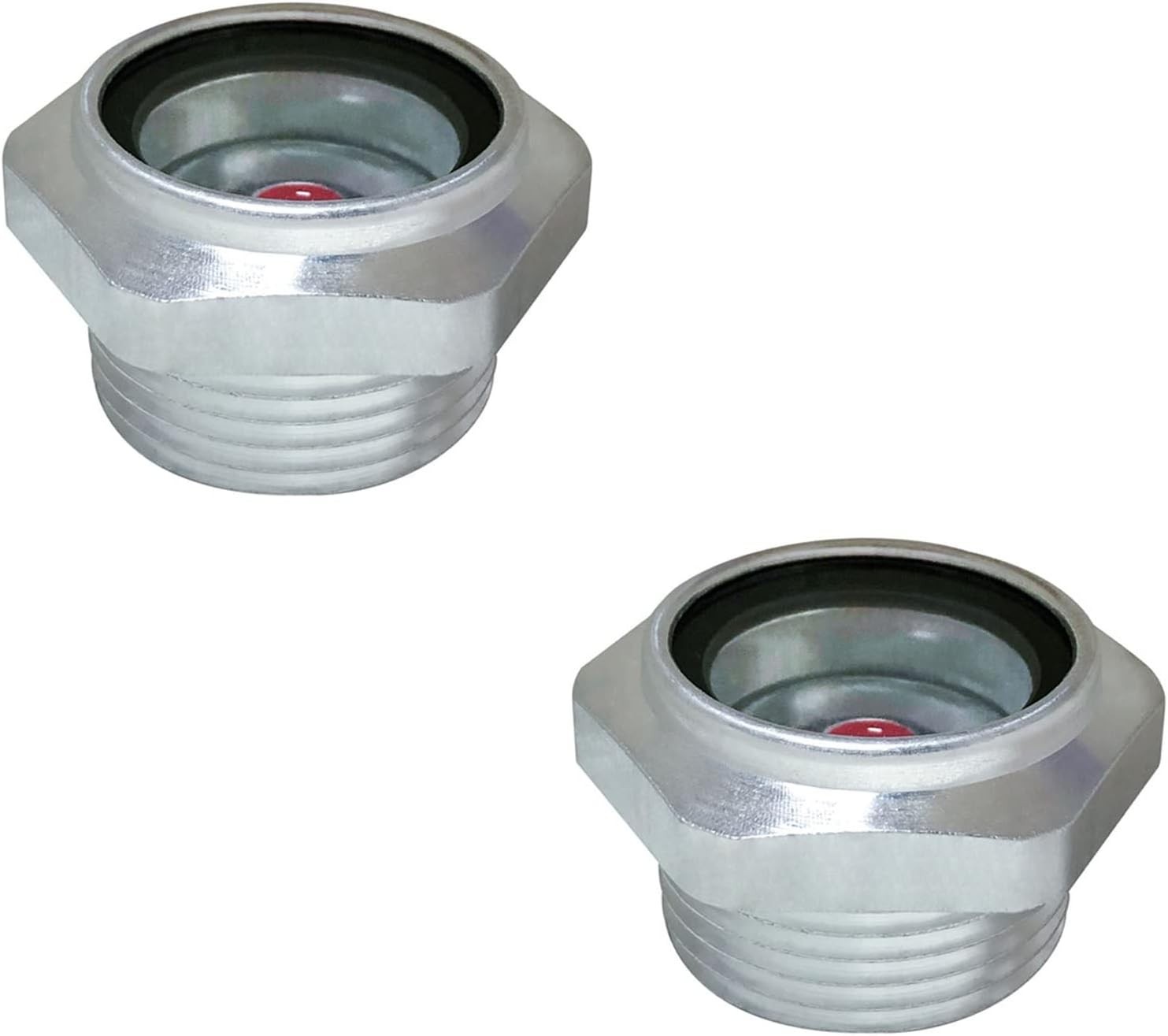 3/4inch NPT Air Compressor Oil Sight Glass 3/4''NPT–2pcs, Silver