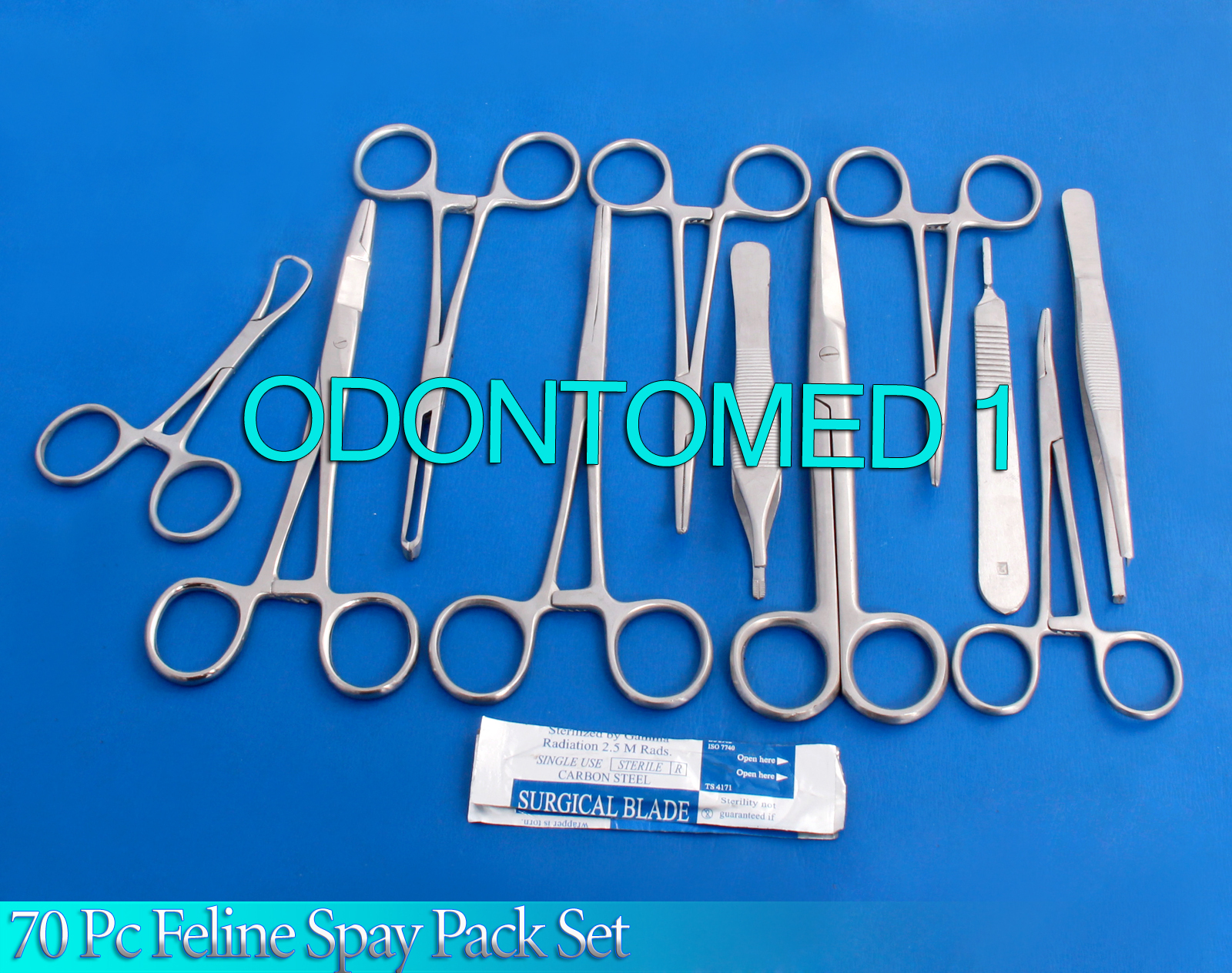70 Pc Feline Spay Pack Kit, Quality Satin Finish Instruments Ds-1064
