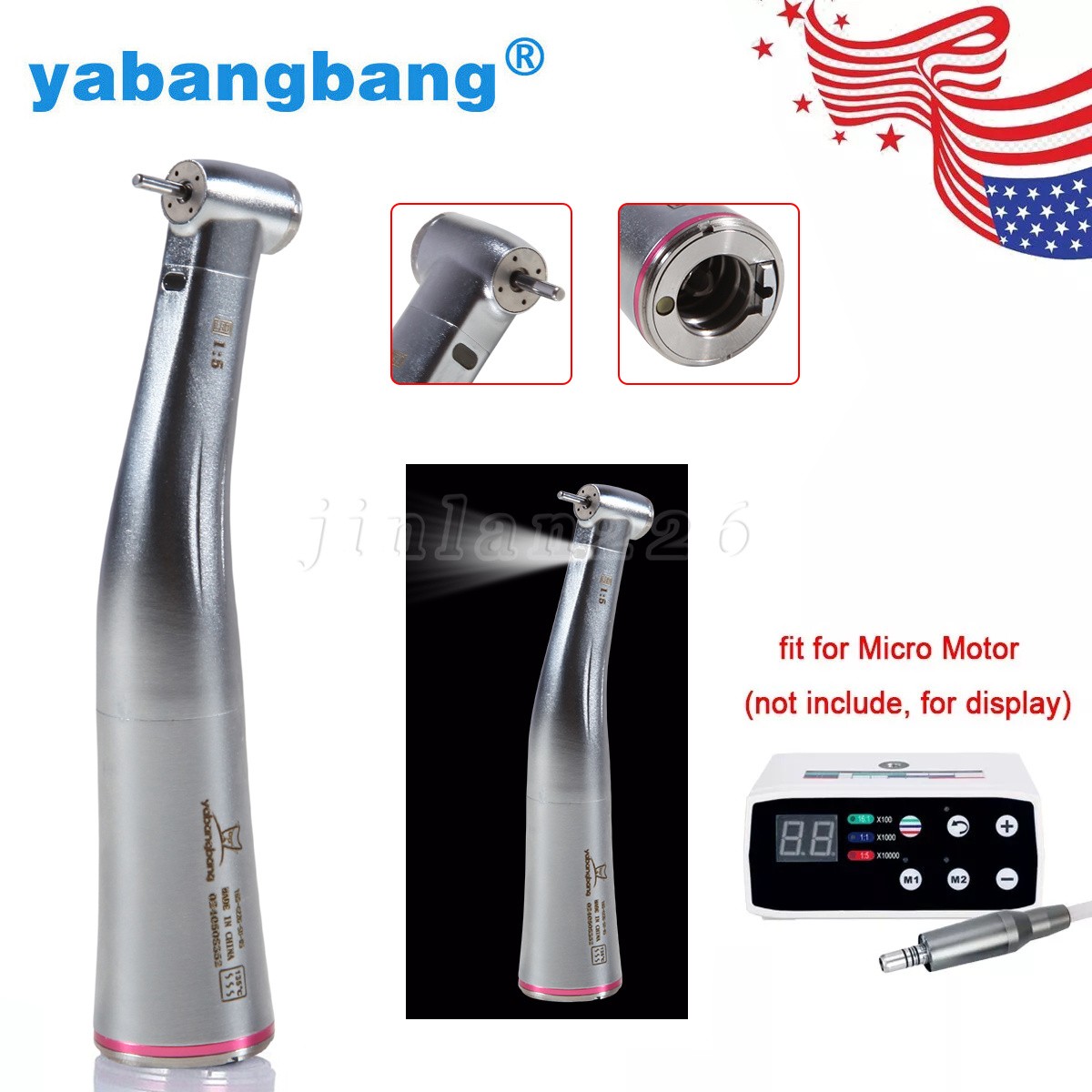 Dental Hygiene Prophy Handpiece Air Motor 4 Holes 4:1 Reduction 360 ° Swivel