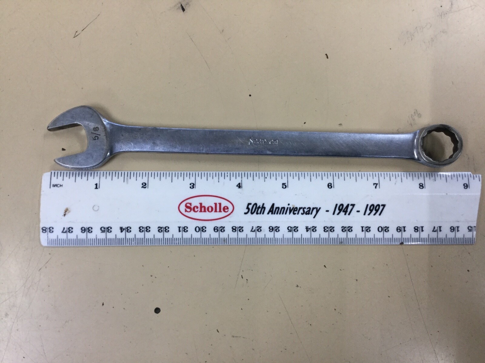Snap On 5/8ths Standard Length 12pt SAE Combination Wrench OEX20