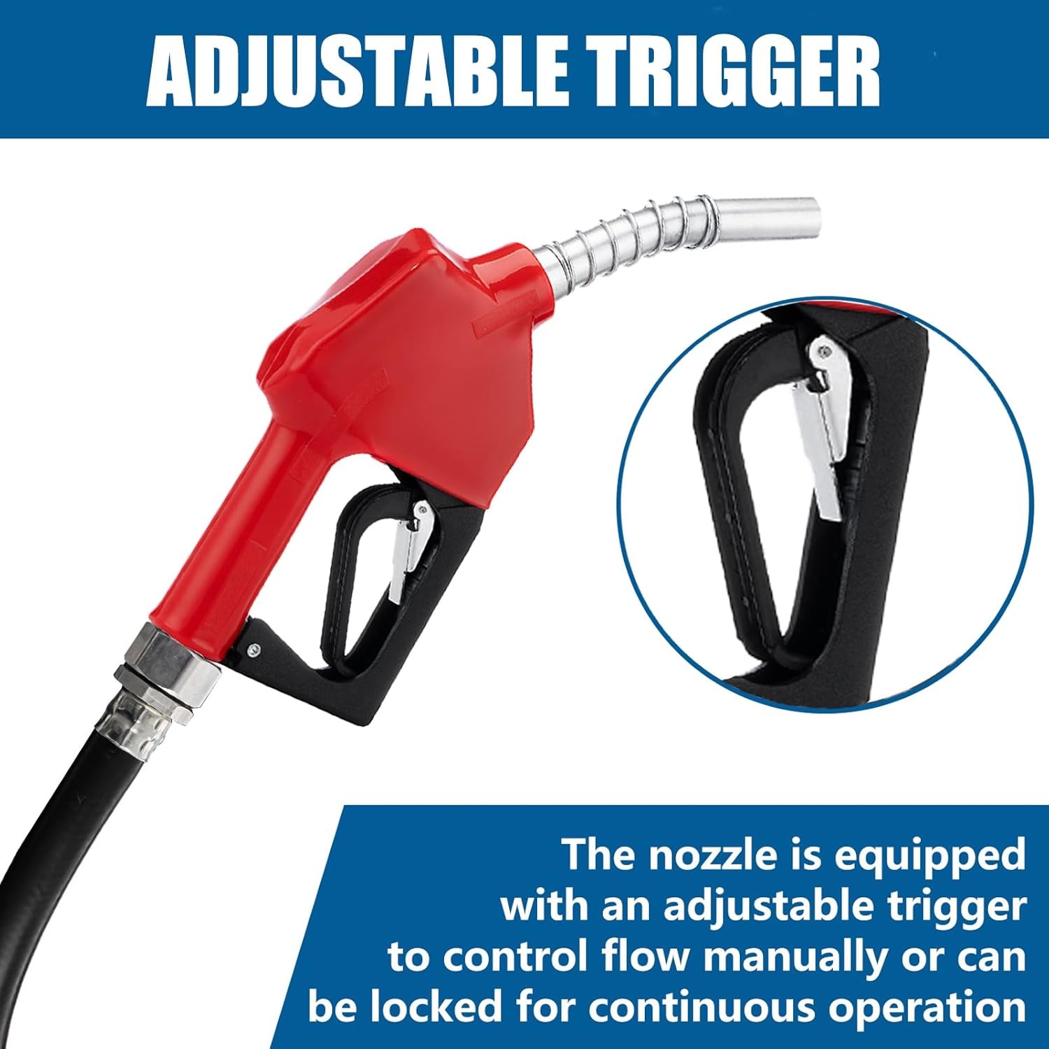 Fuel Transfer Pump Electric Diesel Kerosene Pump 200W 12V DC 10GPM Nozzle Hoses