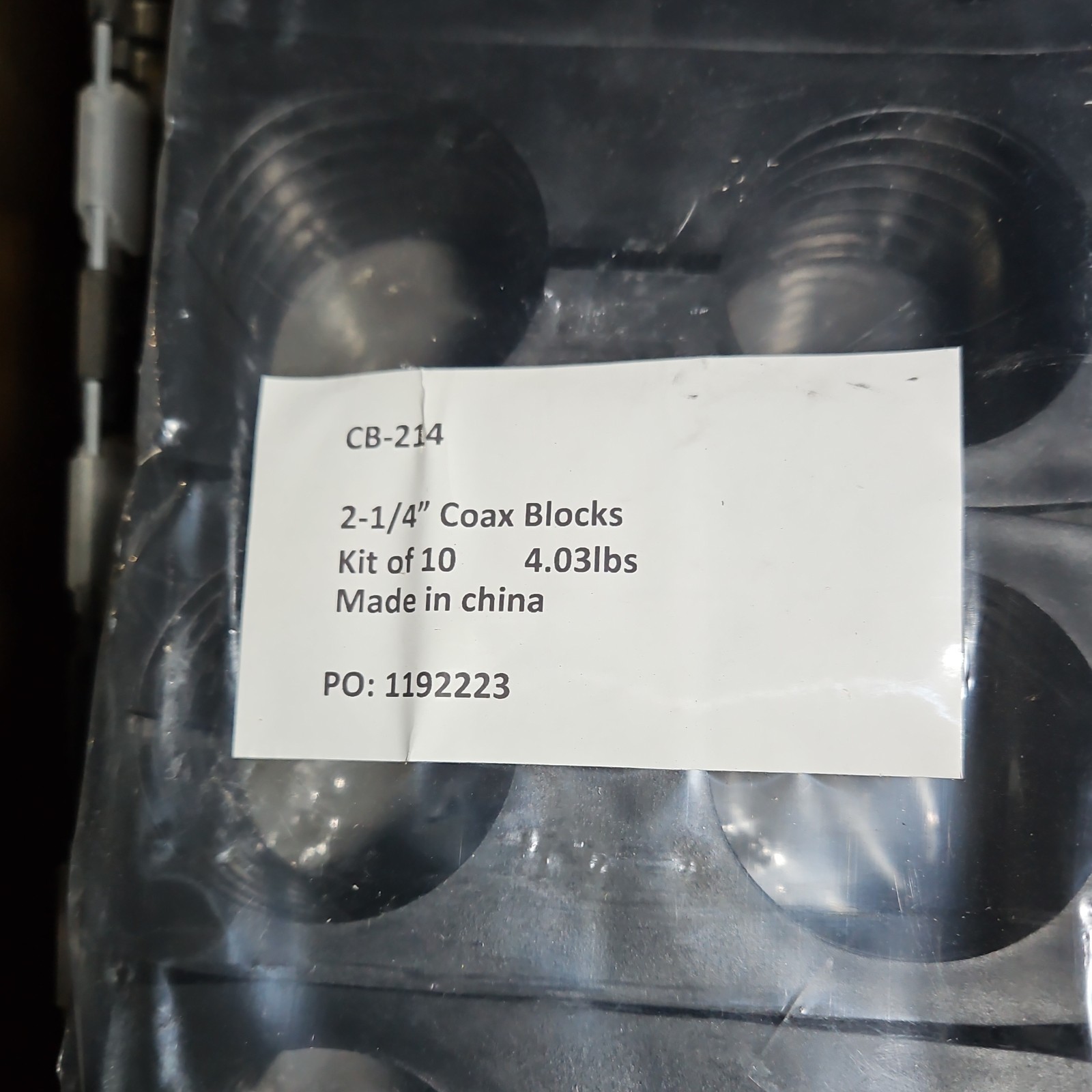 Patriot CB-214 Coax Blocks 2-1/4″ (Kit of 10)