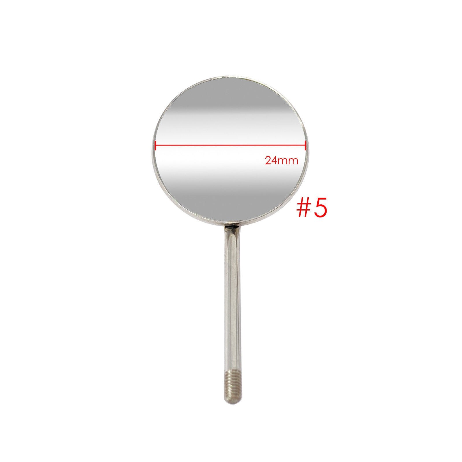 Dental Premium 12 x Mouth Mirror Heads Simple Stem #5 Plain Espejo de boca plano