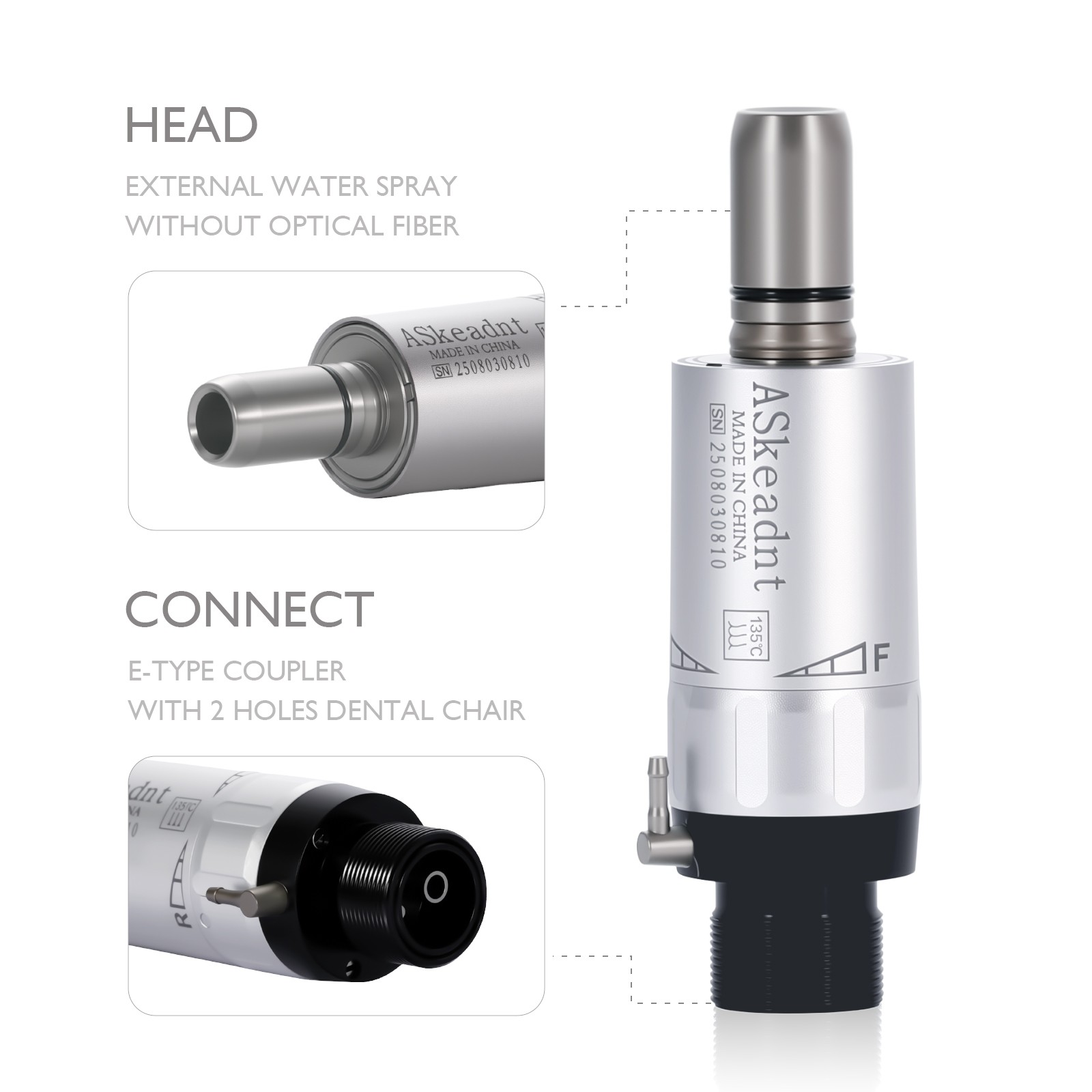 Dental E-generator LED High Speed/Low Speed Handpiece Kit 2Hole/4Hole