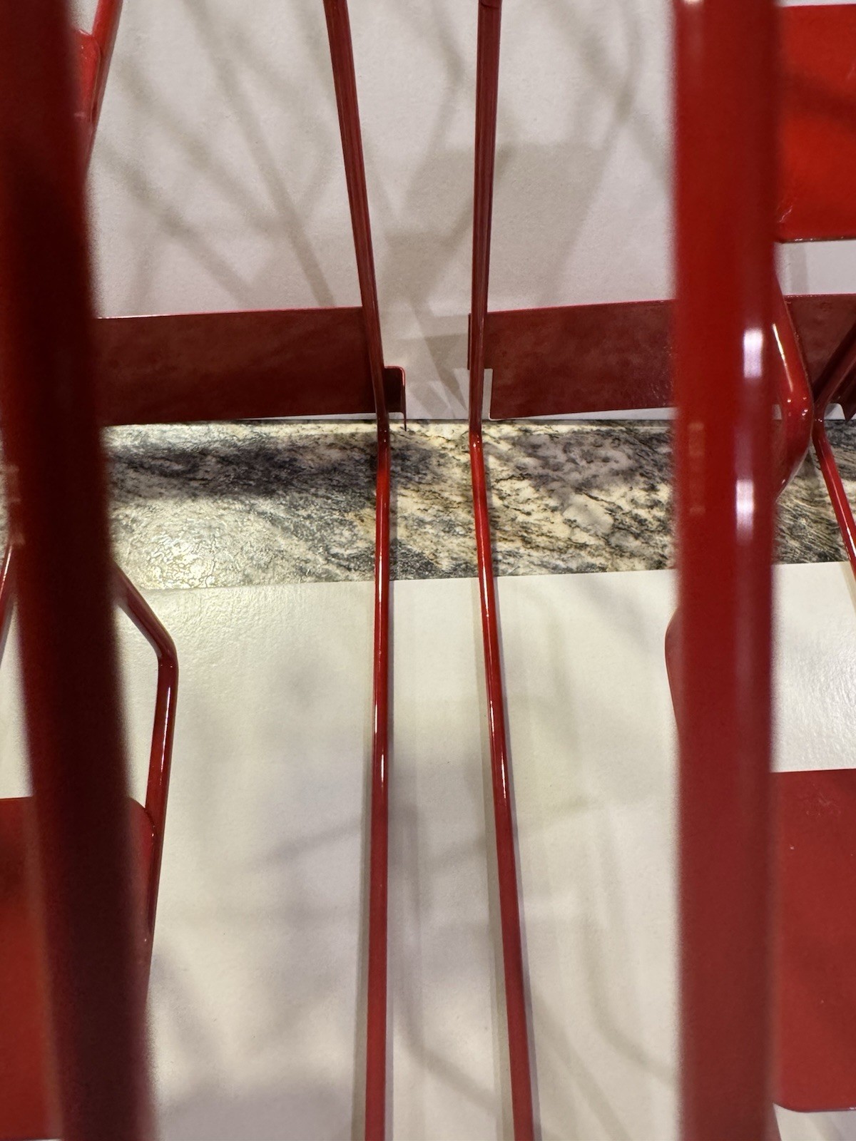 2 Slim Jim Metal Countertop Display Racks 3-Slot Red Snack Holders