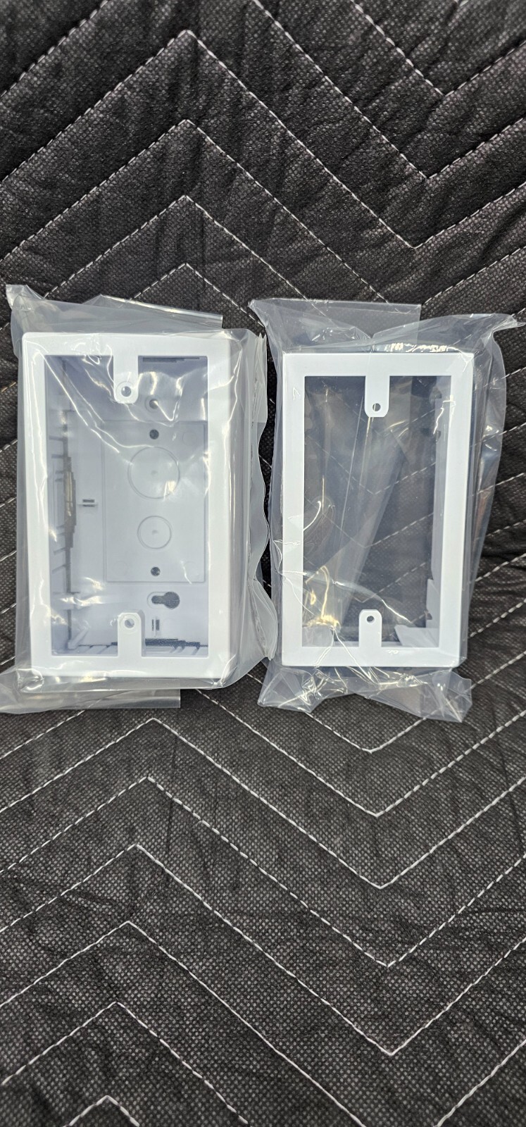 Extra Deep non-metallic outlet box (largest available- ~3inch)- 1