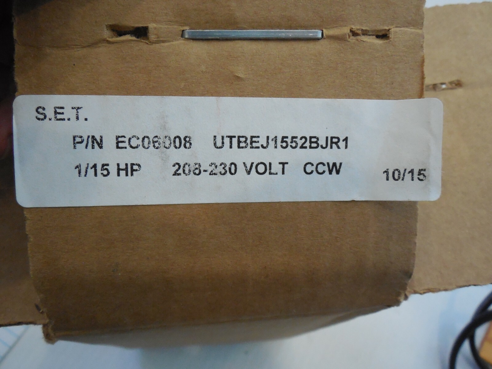 ECM Unit Bearing Electric Refrigeration Fan Motor 1/15 HP 208-230v CCW EC06008