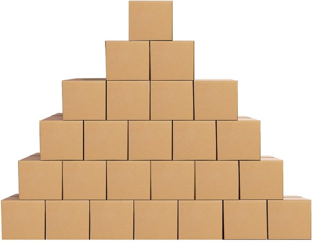 Pack of 10 Small 6x6x6 Corrugated Cardboard Moving Boxes for Easy Packing