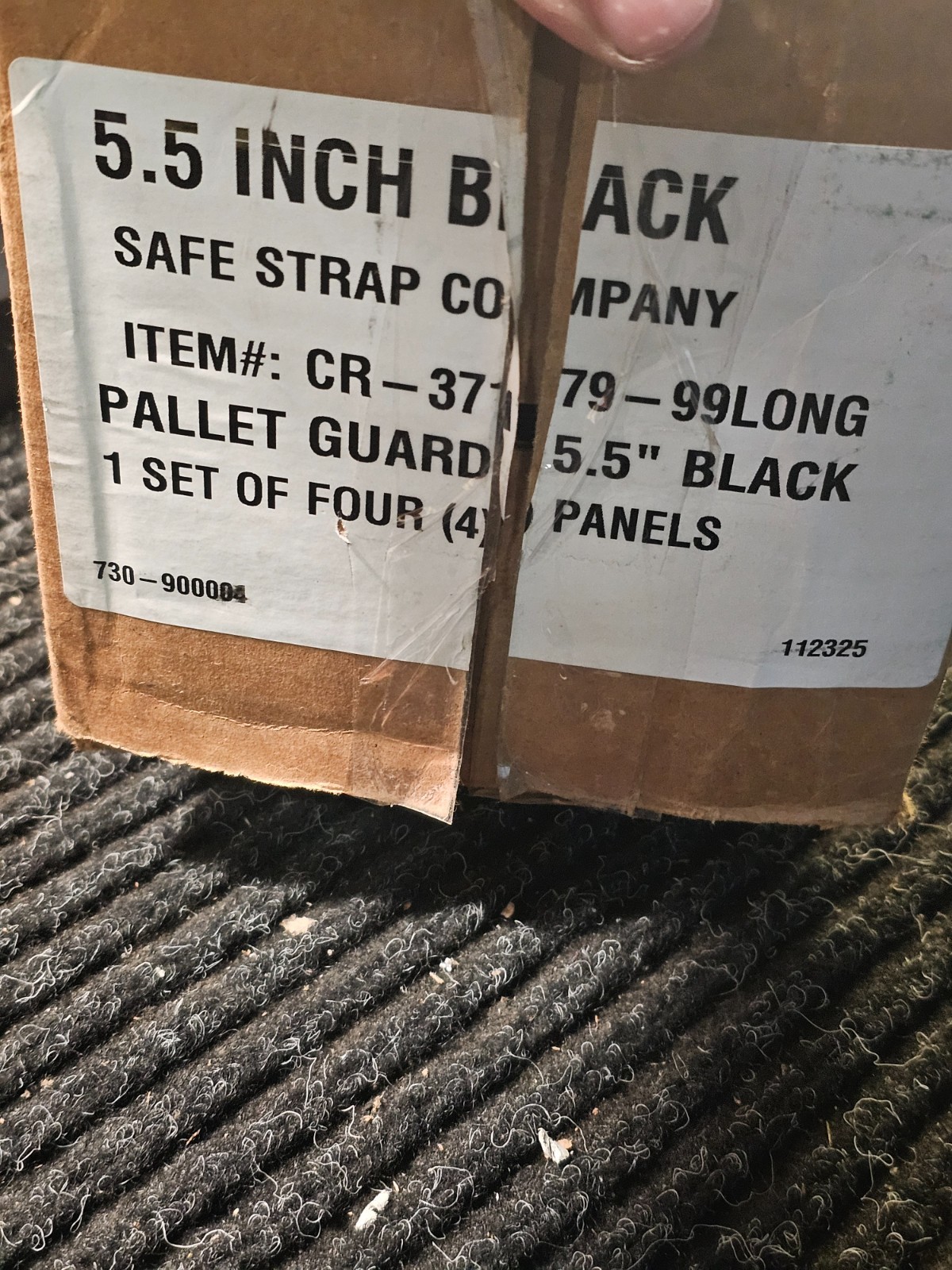 (4 PIECE) Safe-Strap CR-37179-99 Black 5.5 x 29 x 50″ Pallet Guard Black