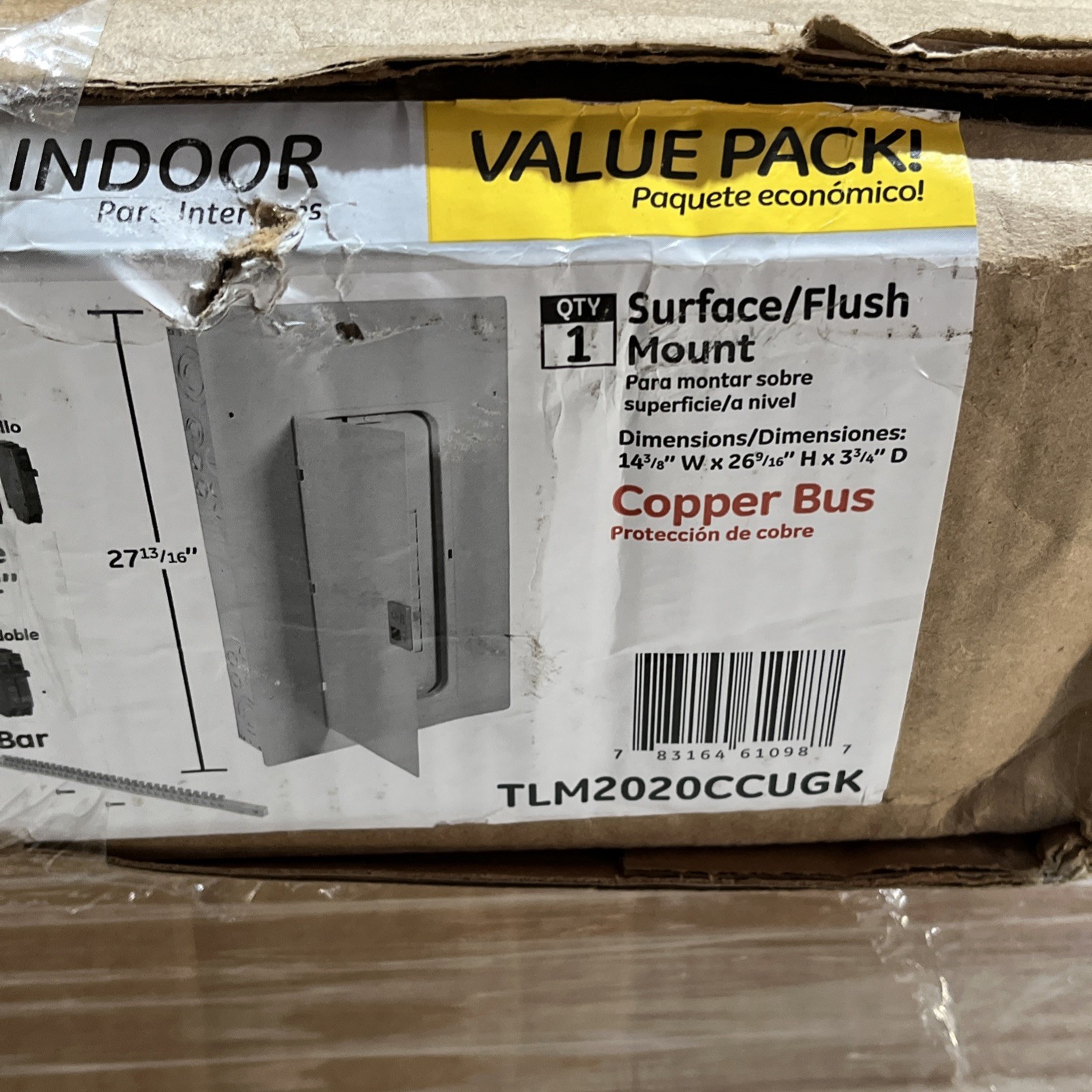 NEW!! GE 200A 20/40 Main Lug Indoor Load Center Panel w/ Breakers – TLM2020CCUGK