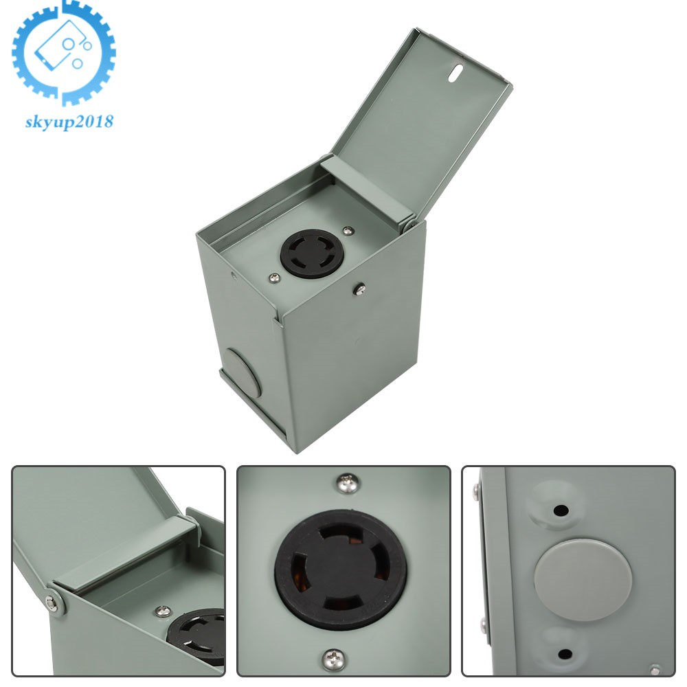 30A Power Outlet Box 4-Prong Power Outlet Box 125/250V NEMA L14-30R ETL Listed