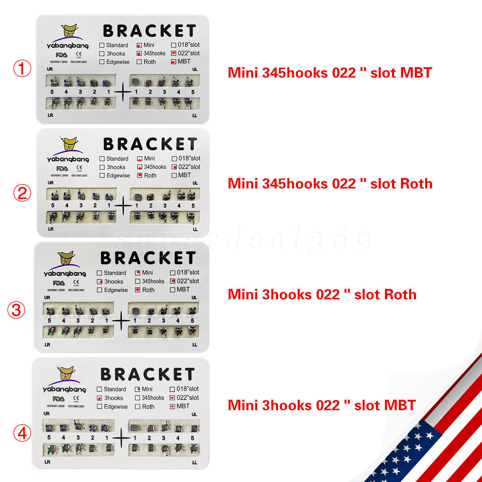 Dental Orthodontic Mini/Standard Bracket Braces / Elastic Niti Arch Wires sa
