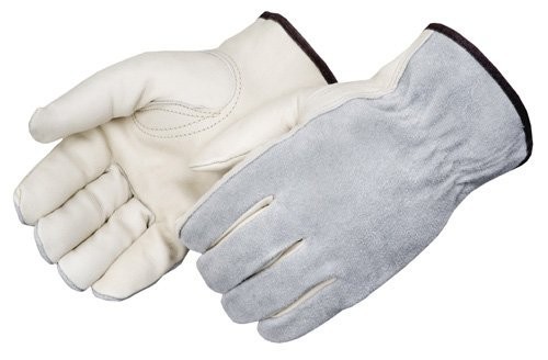 12 PAIR Cowhide Leather Driving Construction Roping Farming Welding Work Gloves