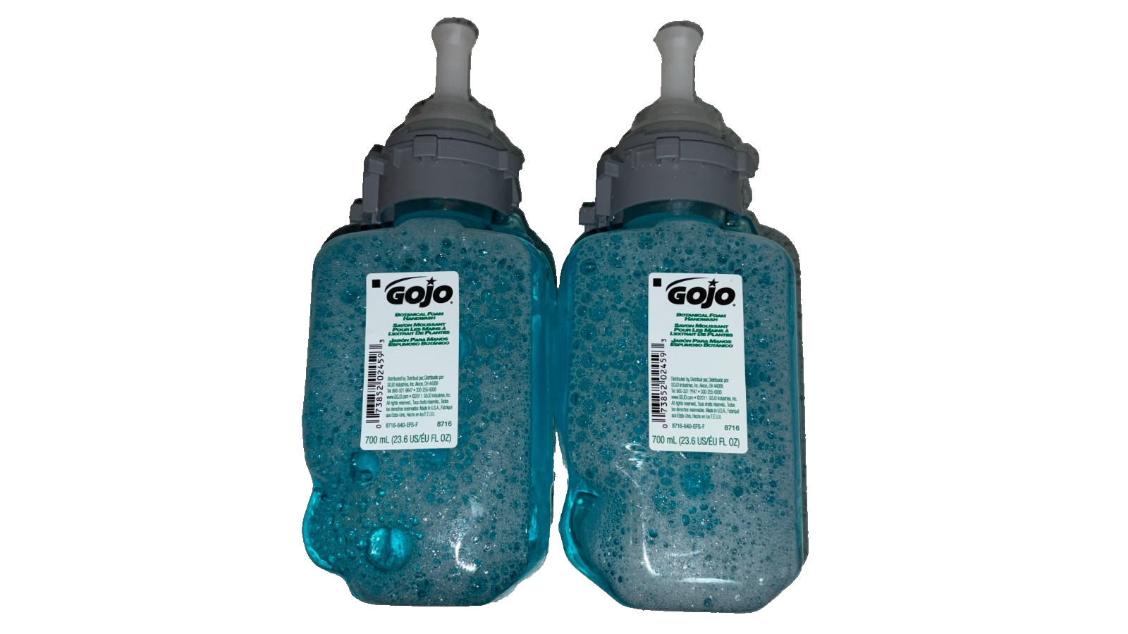 Lot of Two GoJo 8716 Botanical Foam Handwash 700 mL / 23.6 oz Refills – 05/2028