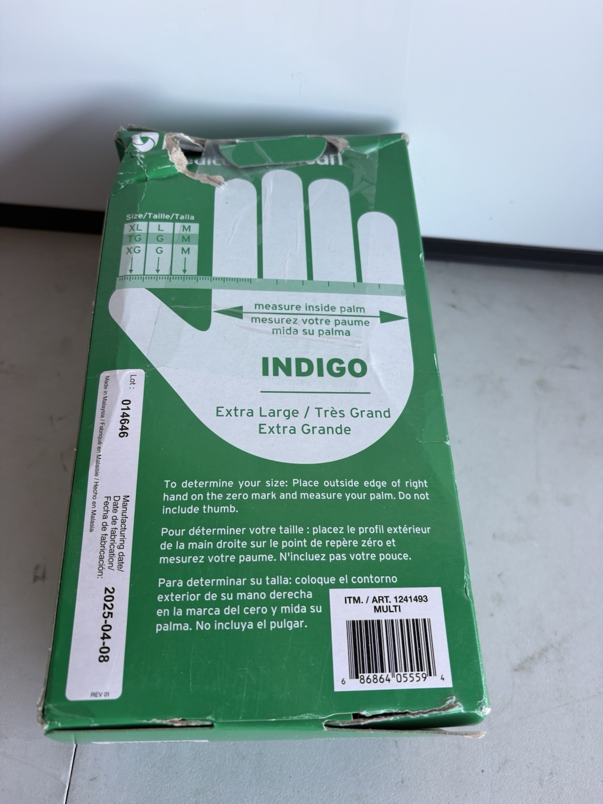 Medicom Vulcan Nitrile Gloves General Purpose, Extra-Large, 140 Gloves Indigo