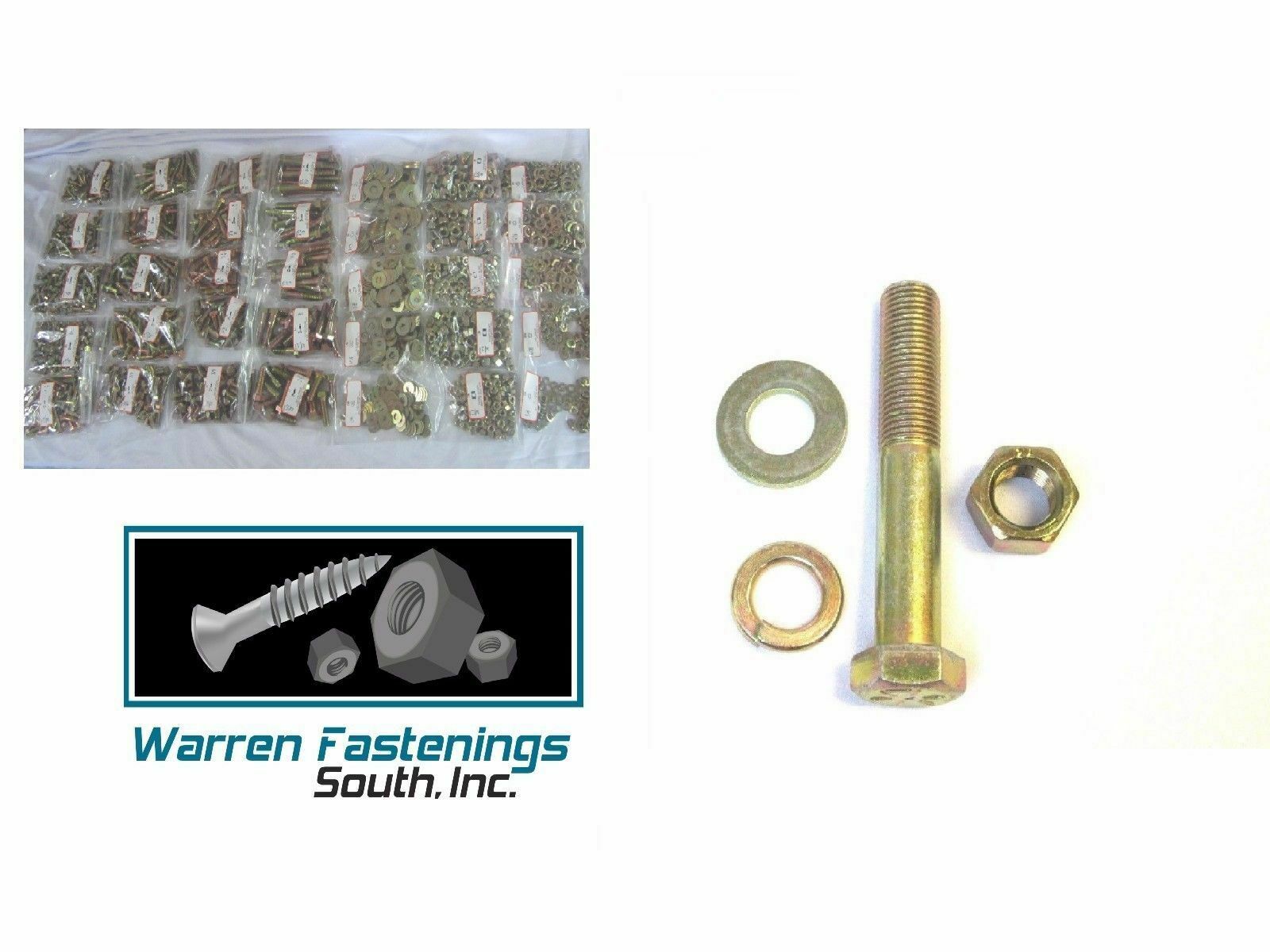 358 Pieces Grade 8 Fine Thread Hex Head Bolt, Nut & Washer Assortment Kit