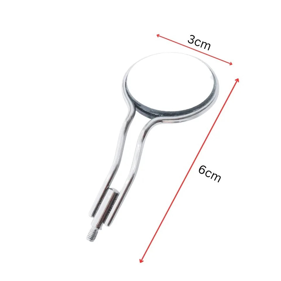 10x Mouth Mirrors Double Sided Front Surface No. 5 With 2x Scale Handles Dental