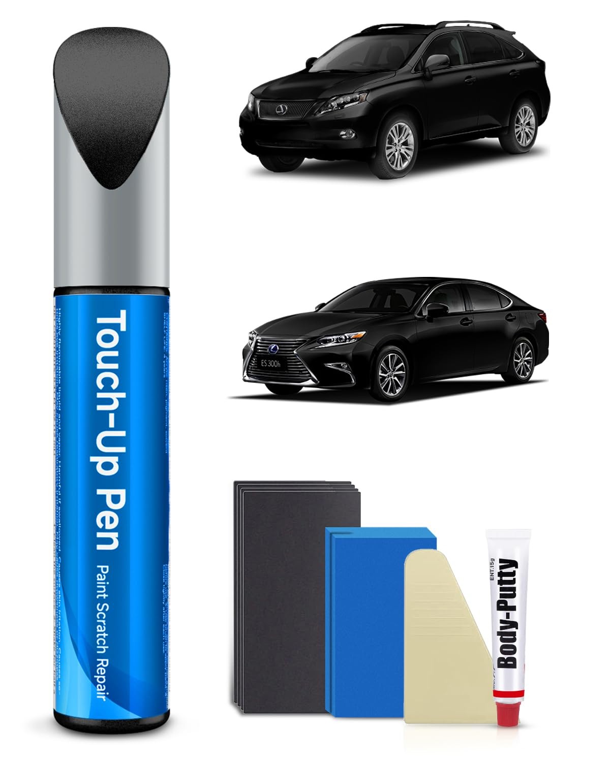 212 Obsidian Touch Up Paint Kit, Compatible with Lexus, Scratch Repair Kit