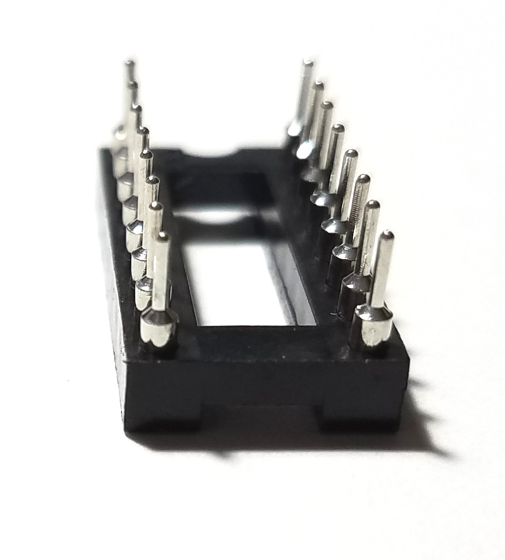 10PCS IC Sockets DIP-16 Machined Round Contact Pins Holes 2.54mm DIP16 DIP 16