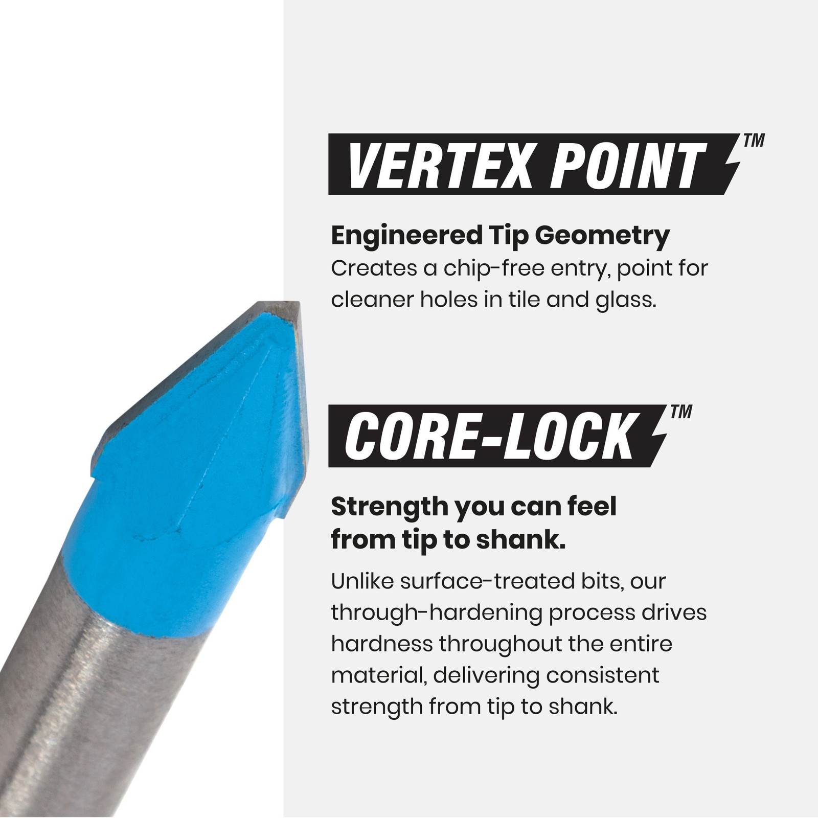 Spyder 3/8 in x 3.5 in Hex Shank Carbide-Tipped Glass and Tile Drill Bit, 950076