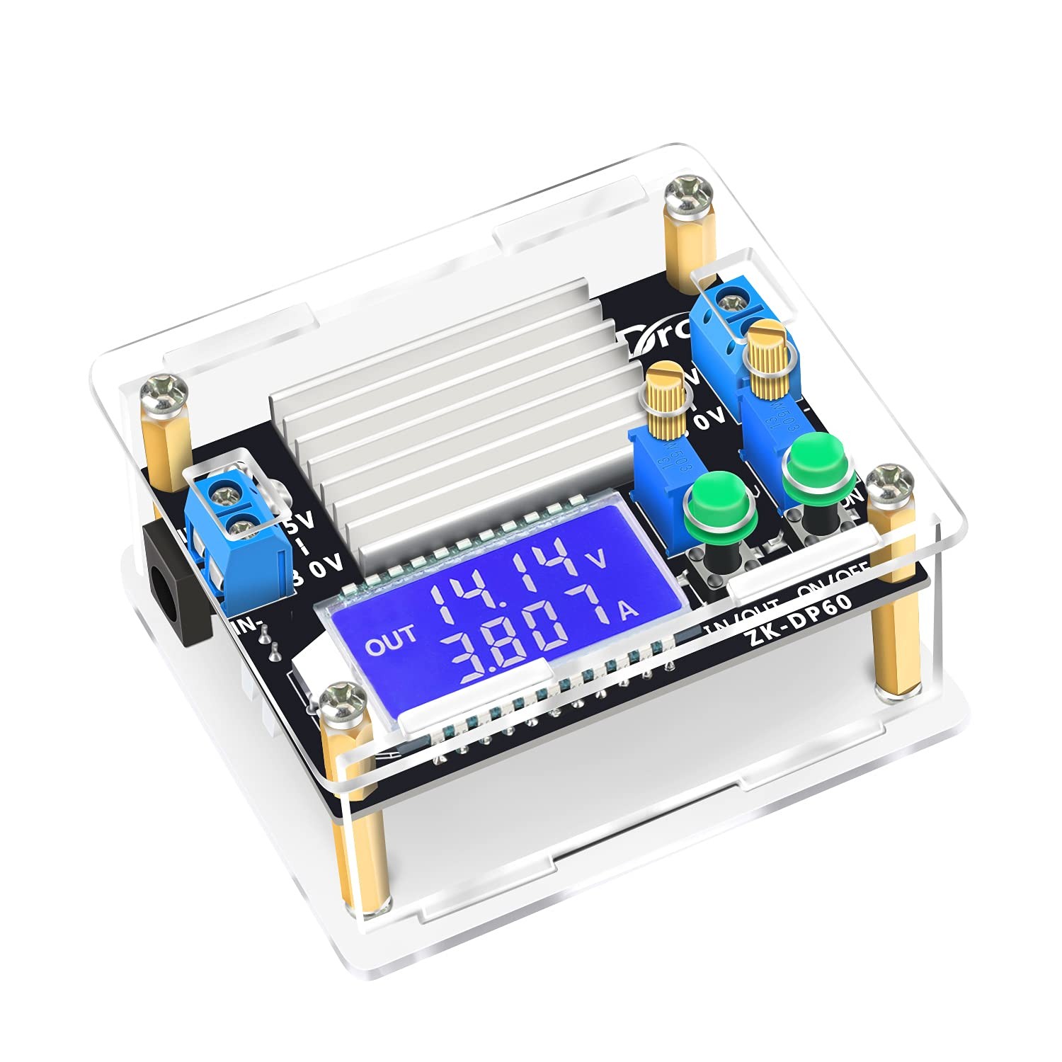 Boost Buck Converter, DC 5.5-30V to 0.5-30V 5V 12V 24V Output Adjustable Powe…