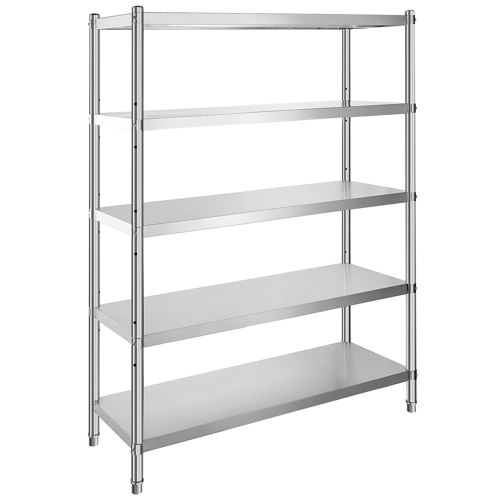 5-Tier Kitchen Shelves Shelf Rack Stainless Steel Shelving Organizer 47.5×18 in